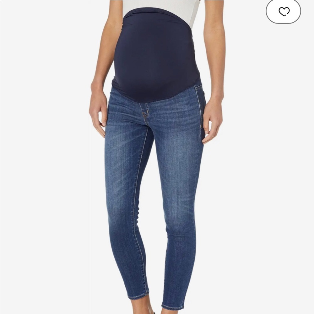 Madewell over the belly maternity skinny jeans.